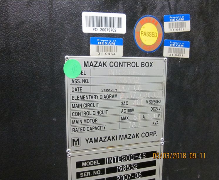 Mazak Integrex IVS, Machine ID: 6833